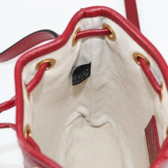 GUCCI Micro GG Supreme Doraemon Collaboration Bag PVC Beige Gold Auth 132450A - Picture 13 of 15